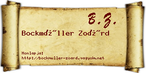 Bockmüller Zoárd névjegykártya